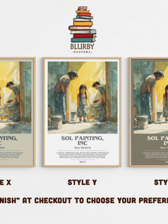 Sol Painting, Inc Bookish Wall Art by Meg Madina – Style X, Y and Z side by side – choose your finish