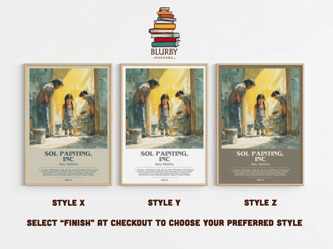 Sol Painting, Inc Bookish Wall Art by Meg Madina – Style X, Y and Z side by side – choose your finish