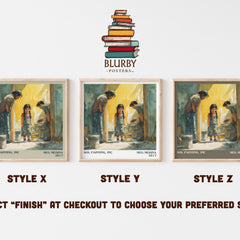 Sol Painting, Inc Literary Art Print by Meg Madina – Style X, Y and Z square prints side by side – choose your finish