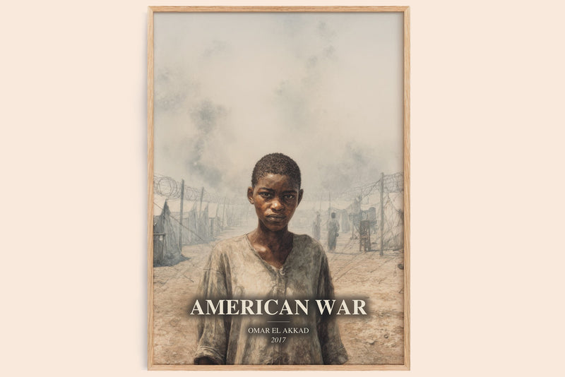 American War watercolour book poster by Omar El Akkad – framed literary art print