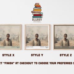 American War Literary Art Print by Omar El Akkad – Style X, Y and Z square prints side by side – choose your finish