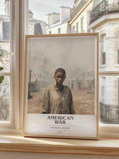 American War Book Cover Poster by Omar El Akkad – framed print by a bright window
