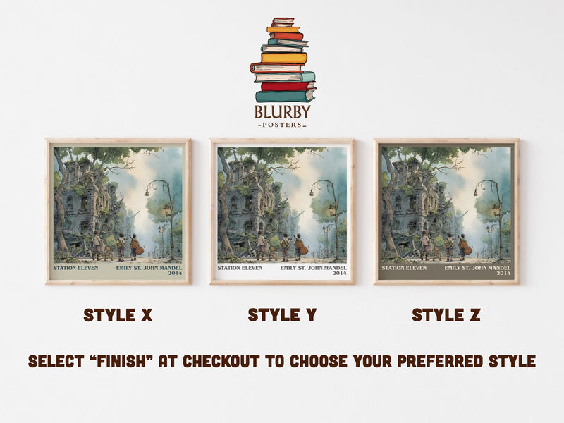 Station Eleven literary print in frame leaning in hallway – literary fiction wall art