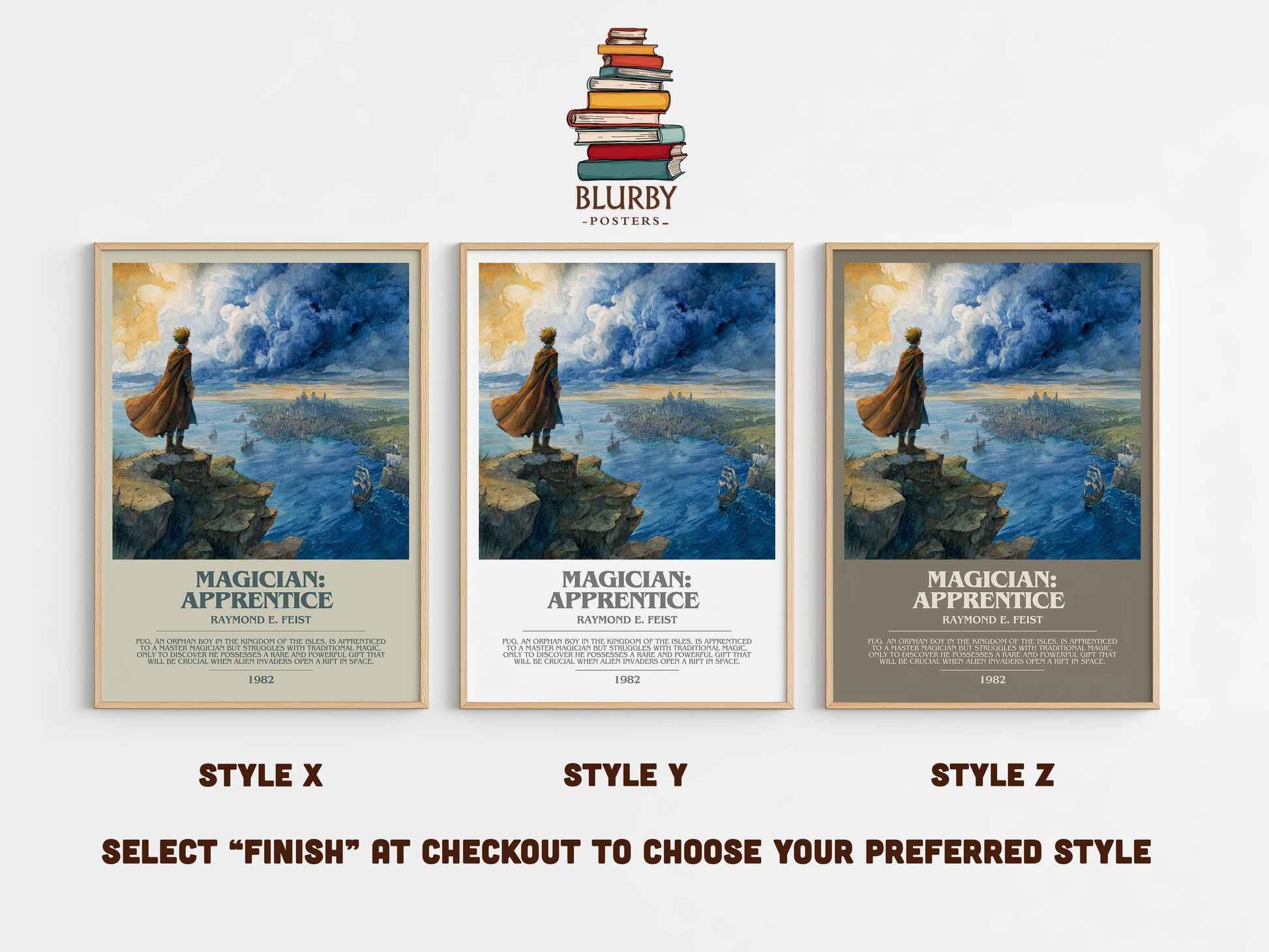 Magician: Apprentice bookish print in frame leaning in hallway – fantasy wall art