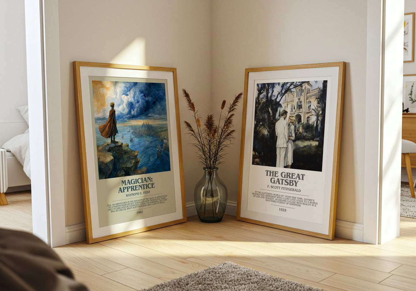 Magician: Apprentice bookish book poster framed on wall – fantasy wall art