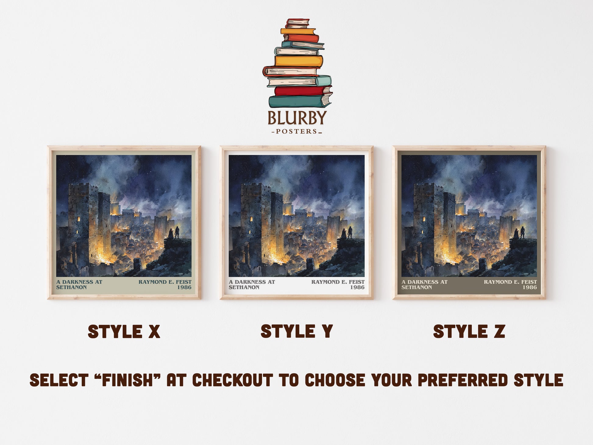 A Darkness at Sethanon literary art print colour and style options – Raymond E. Feist book art