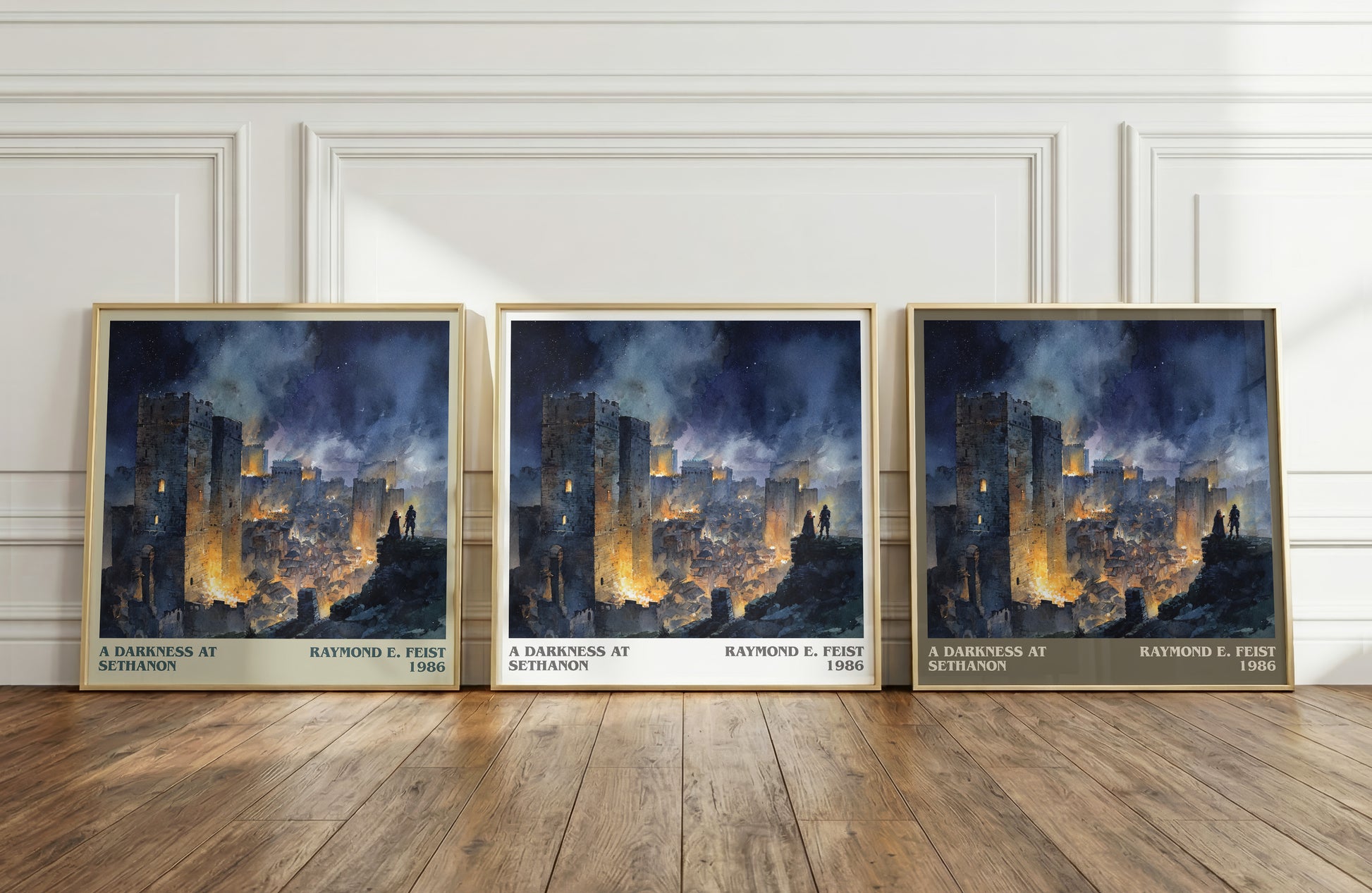A Darkness at Sethanon literary print framed by window – literary home decor