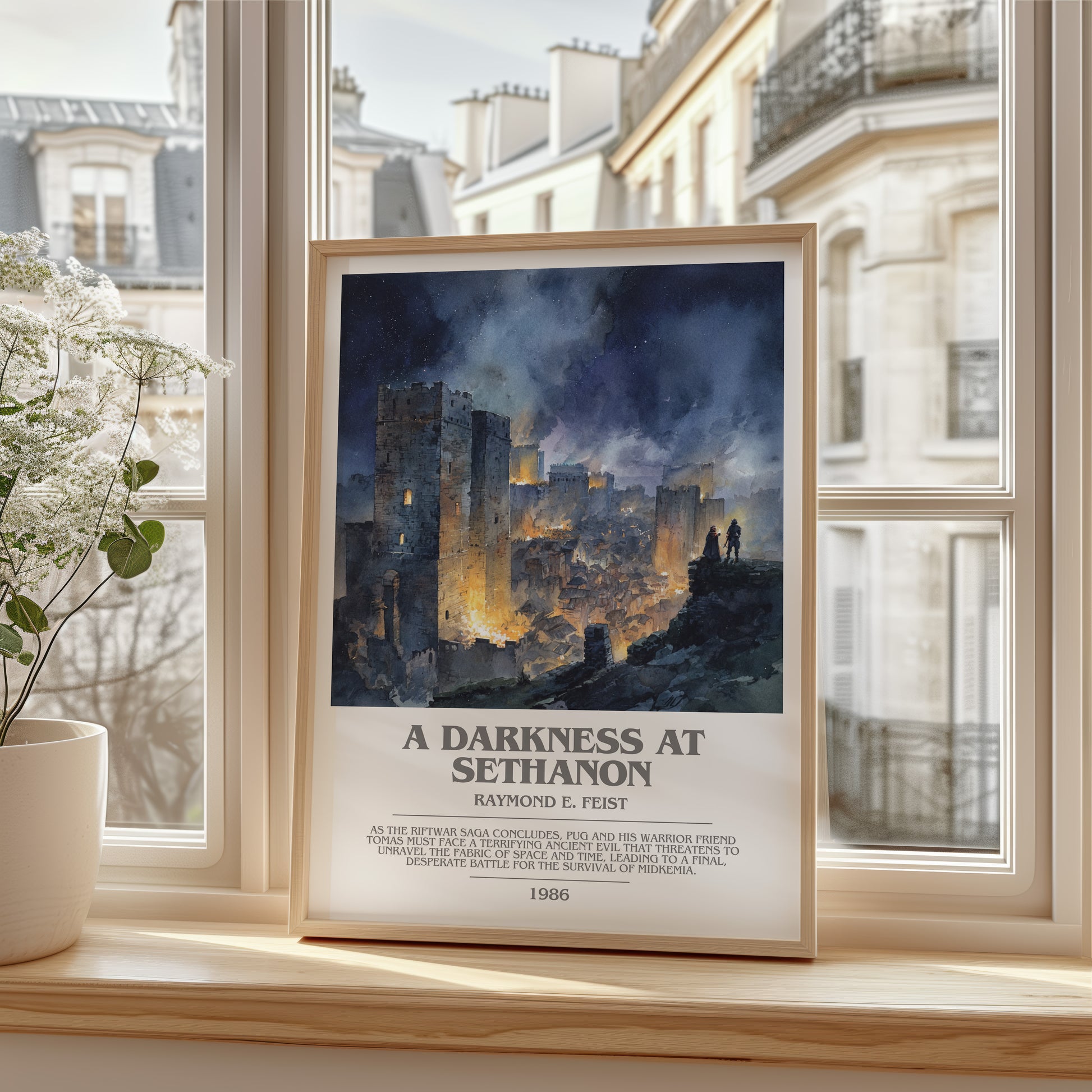 A Darkness at Sethanon bookish poster colour and style options – Raymond E. Feist book art