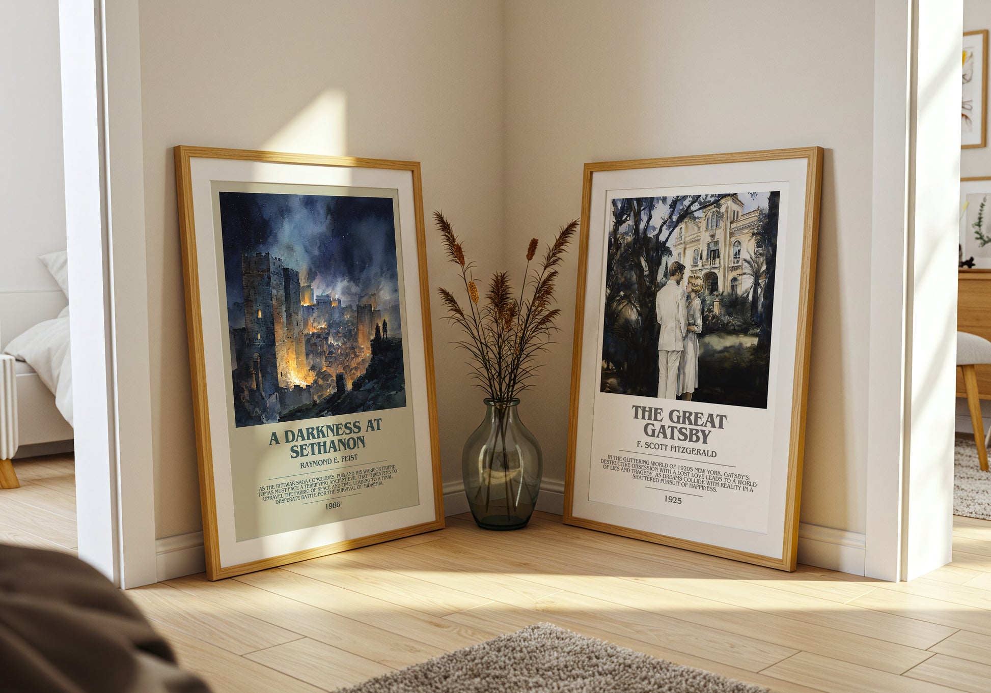 A Darkness at Sethanon bookish book poster framed on wall – fantasy wall art