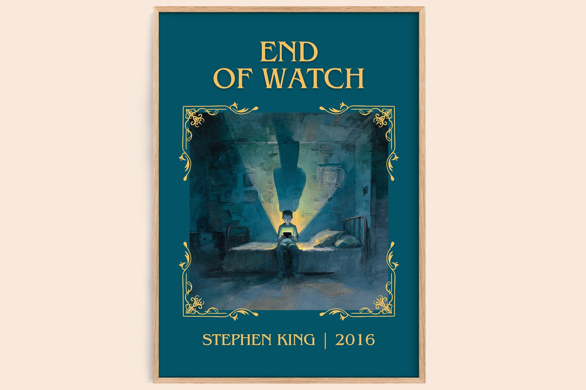 End of Watch classic book art book poster by Stephen King – framed literary art print