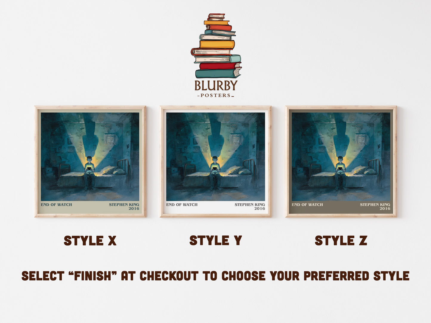 End of Watch literary art print colour and style options – Stephen King book art
