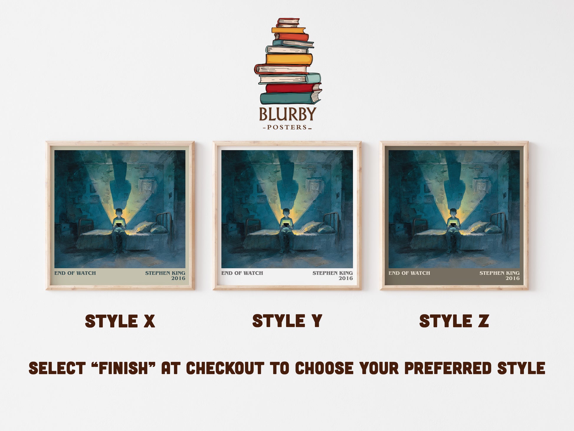 End of Watch literary art print colour and style options – Stephen King book art