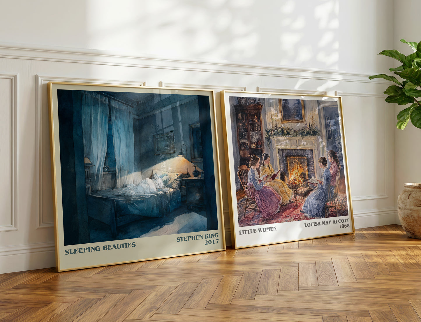 Sleeping Beauties literary poster paired in gallery wall – literary art prints
