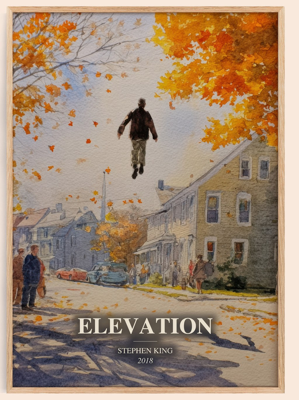 Elevation watercolour book poster by Stephen King – framed literary art print