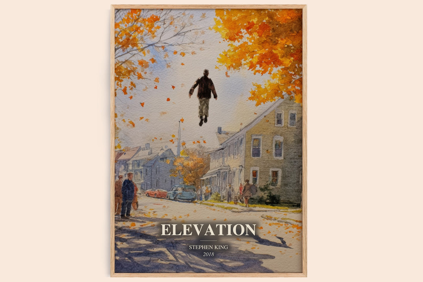 Elevation watercolour book poster by Stephen King – framed literary art print