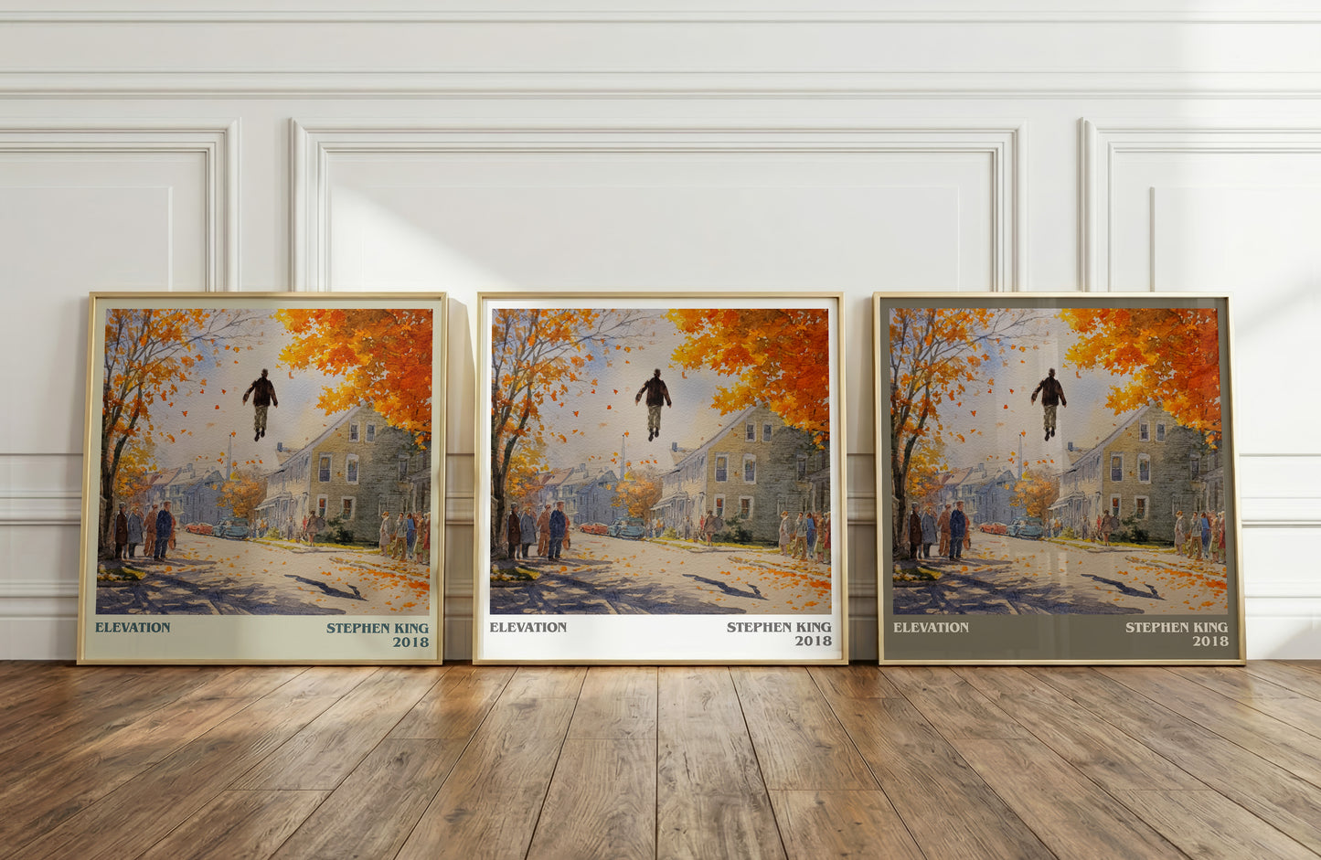 Elevation literary print framed by window – literary home decor