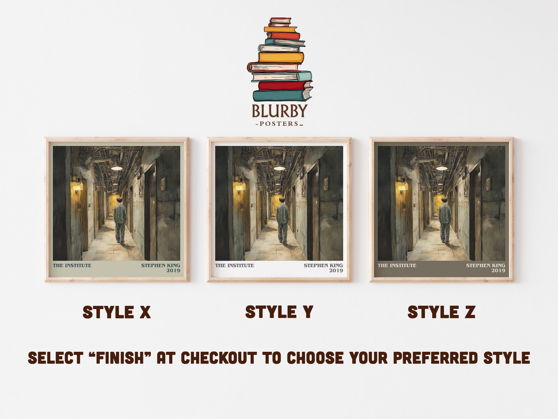 The Institute literary art print colour and style options – Stephen King book art