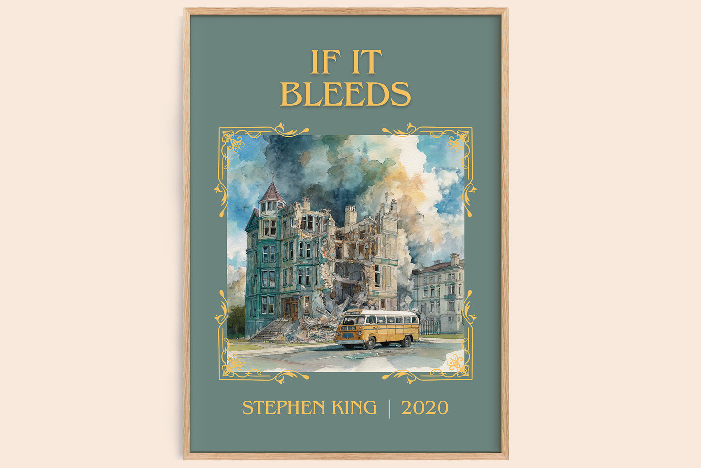 If It Bleeds classic book art book poster by Stephen King – framed literary art print