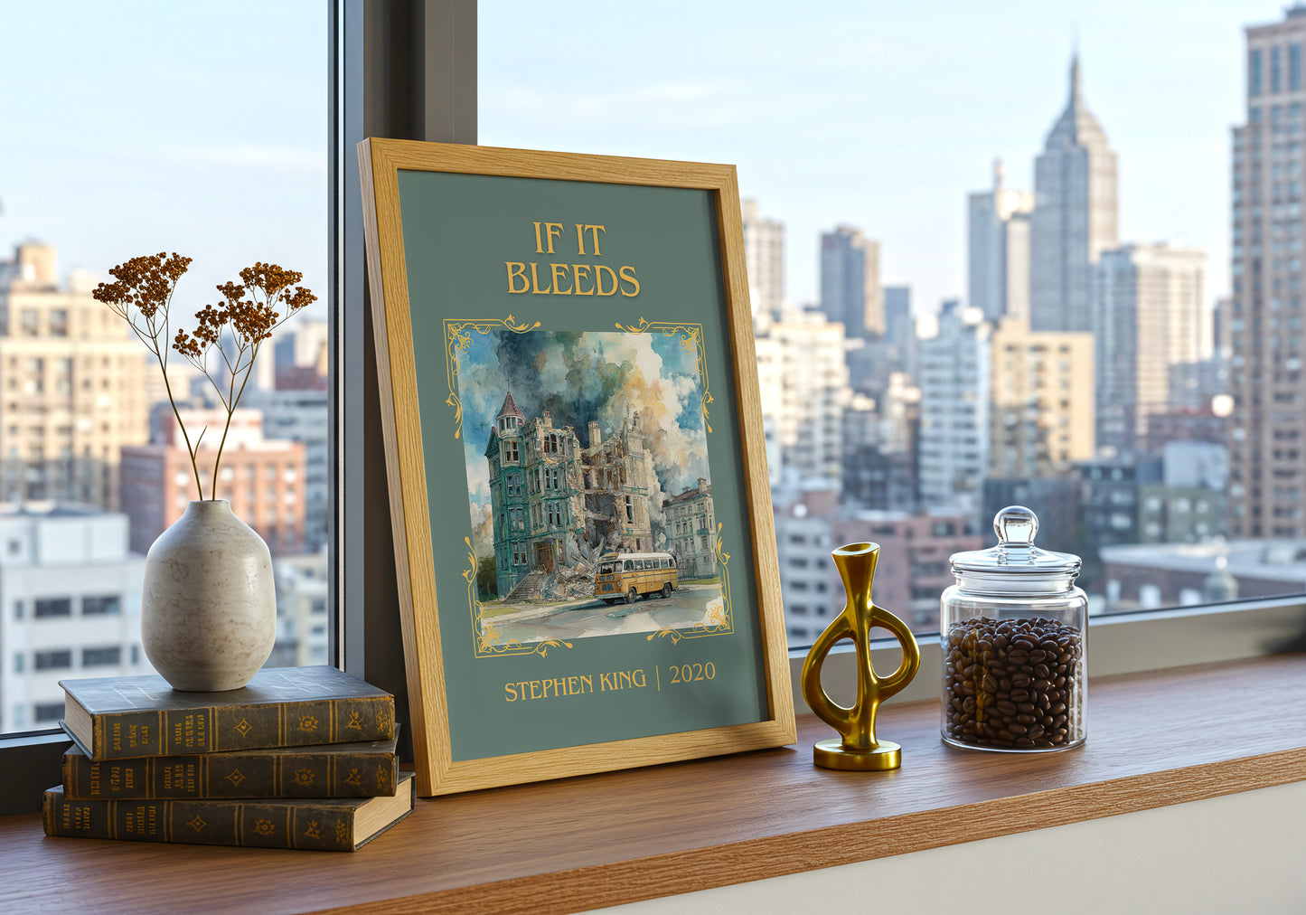 If It Bleeds classic book art print paper finish options – matte satin gloss