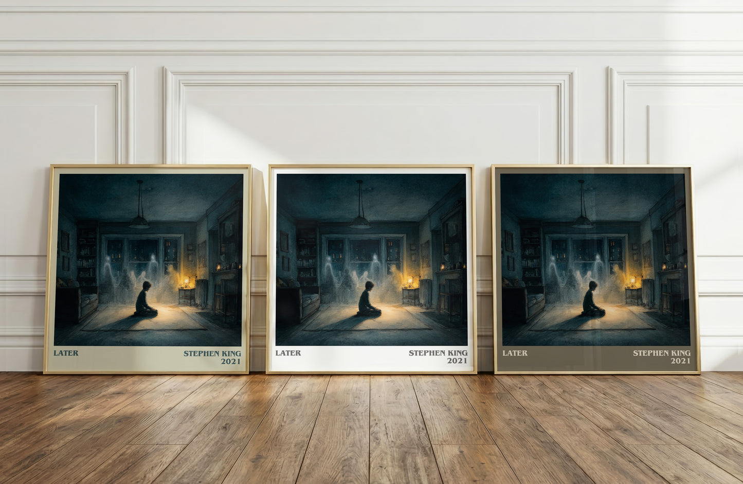 Later literary print framed by window – literary home decor