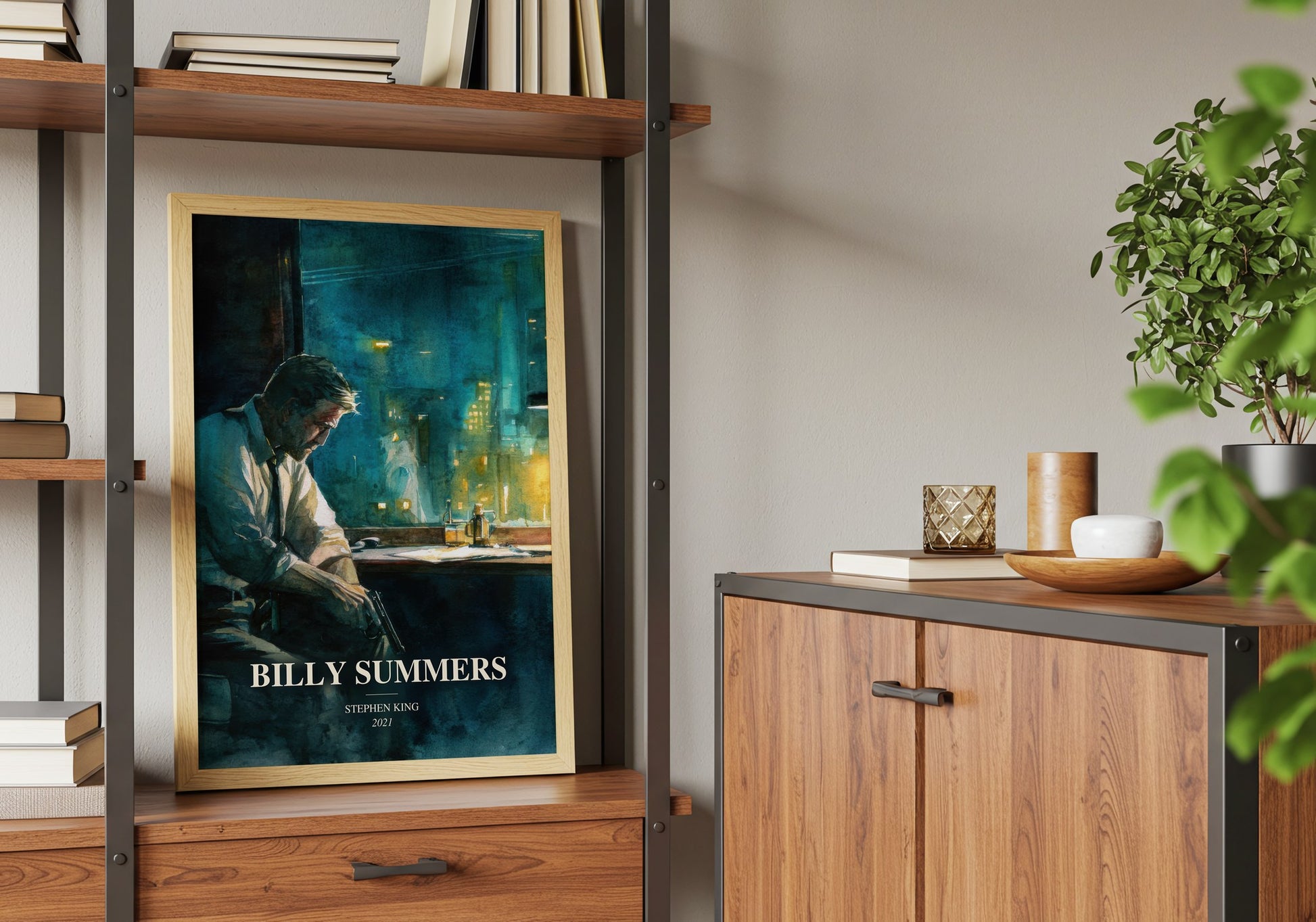 Billy Summers book watercolour illustration paper finish options – matte satin gloss
