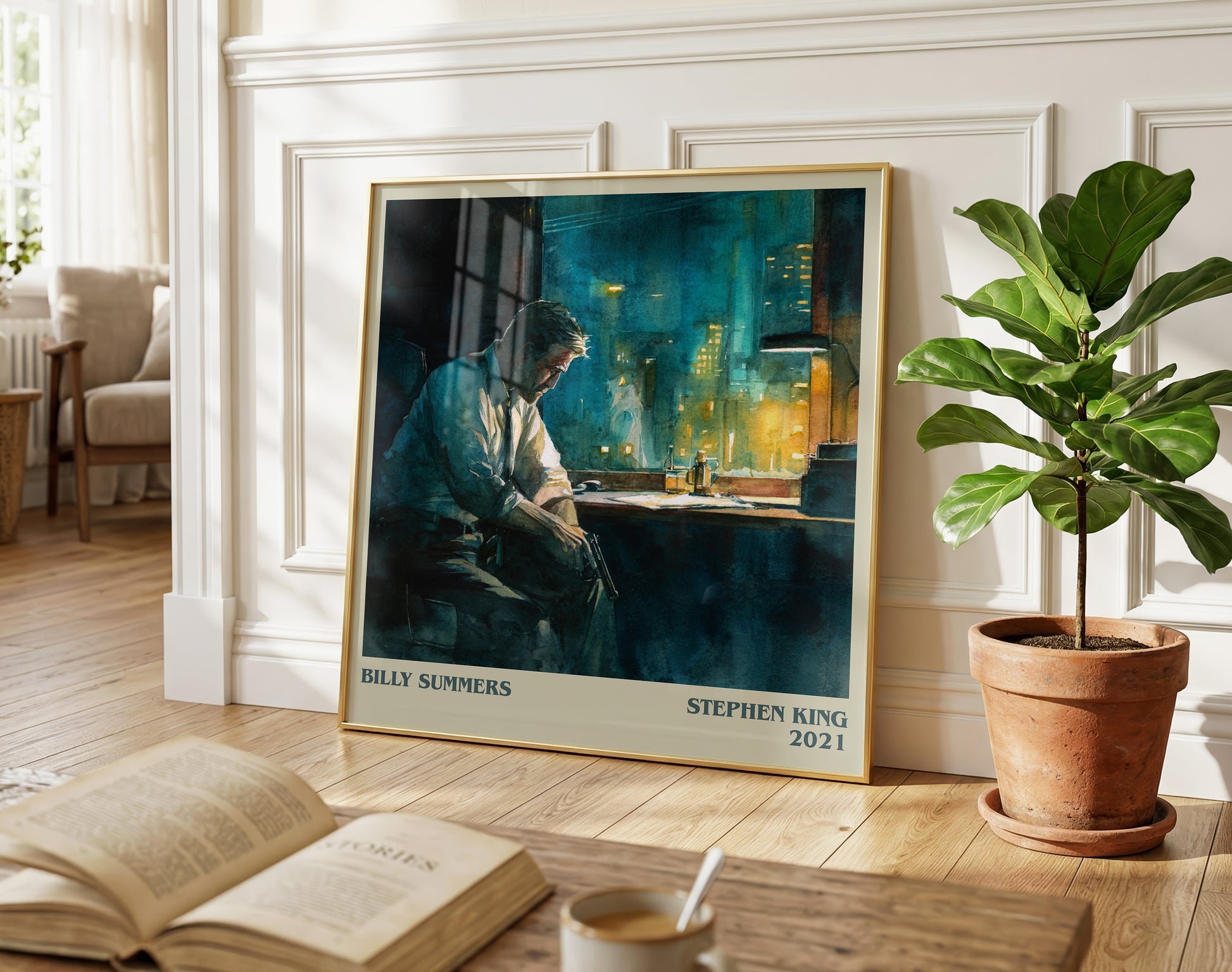 Billy Summers literary poster paired in gallery wall – literary art prints