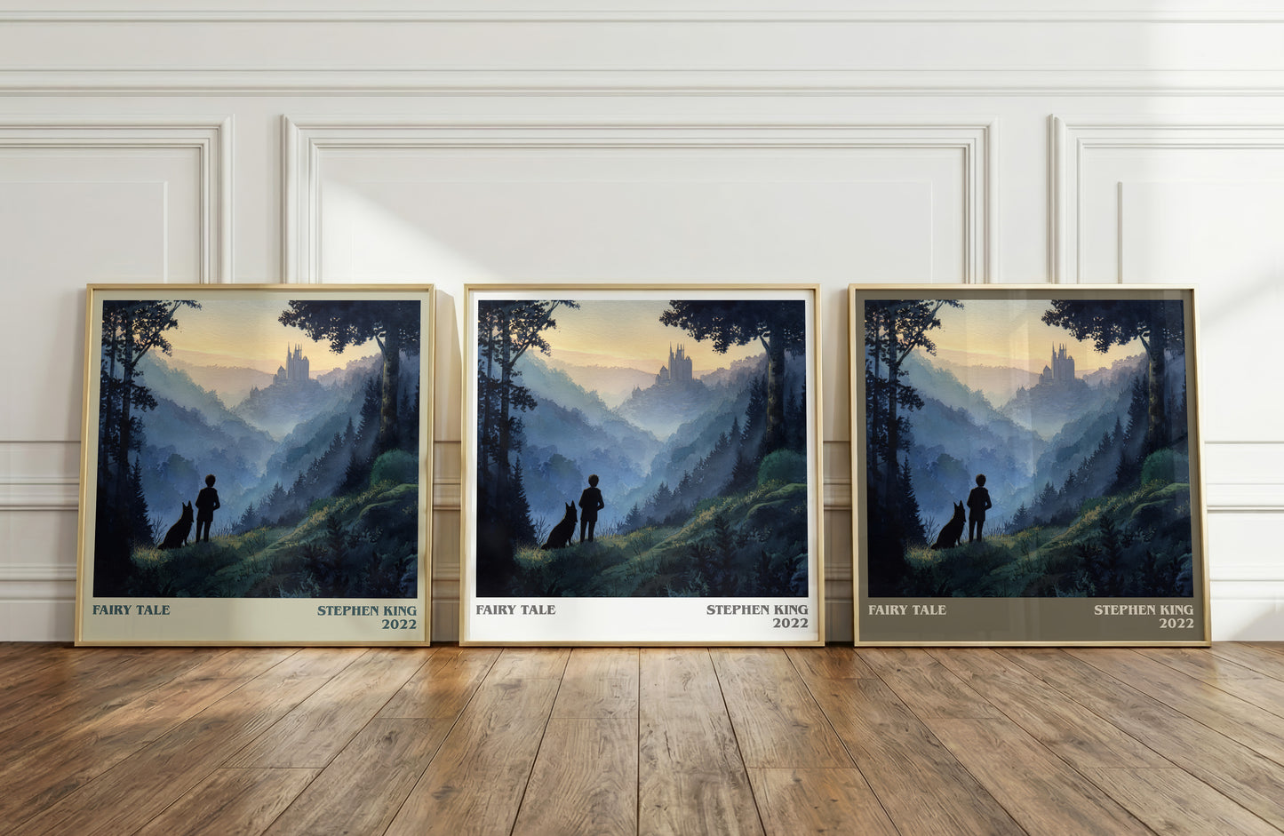 Fairy Tale literary print framed by window – literary home decor