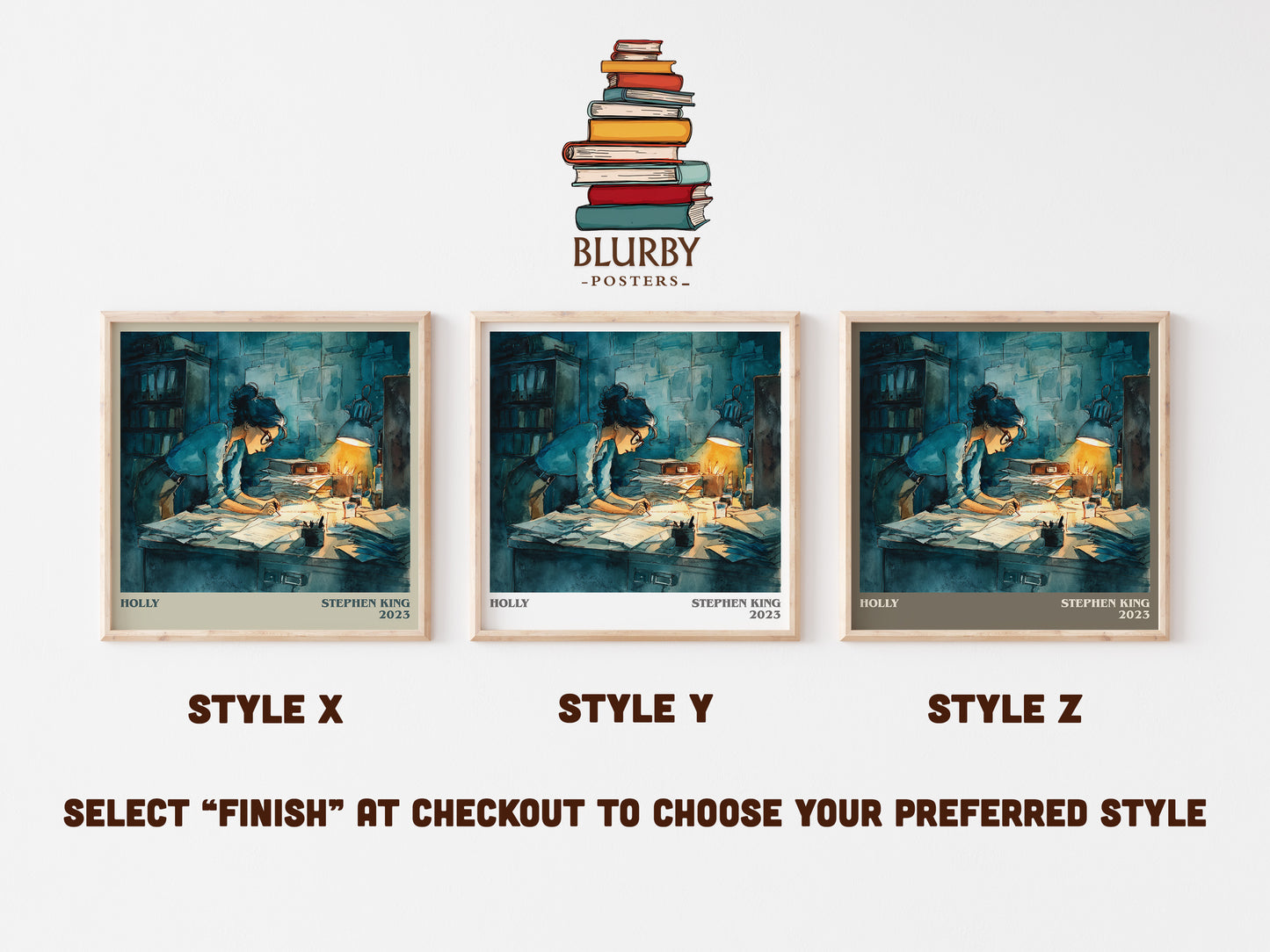 Holly literary art print colour and style options – Stephen King book art