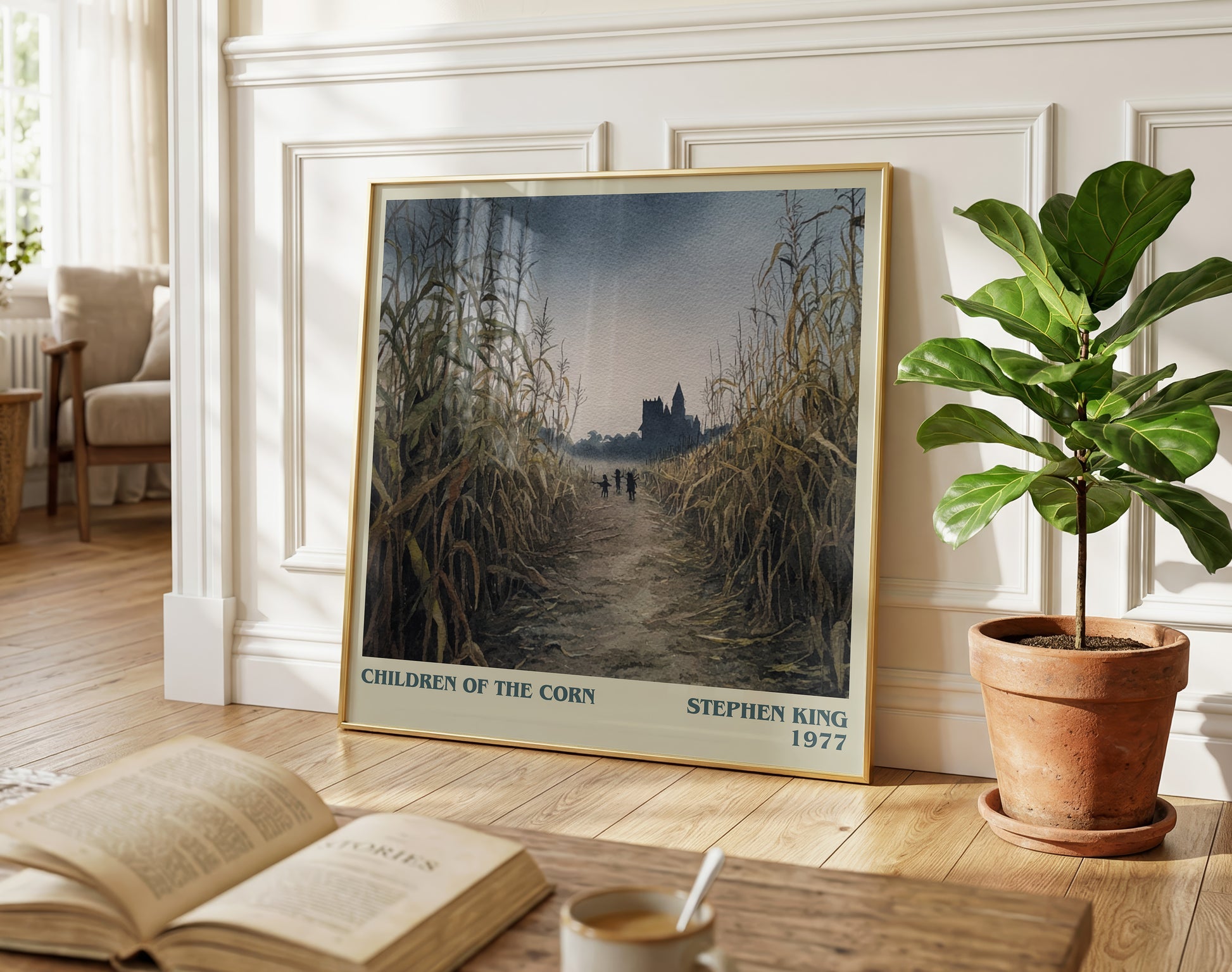 Children of the Corn literary poster paired in gallery wall – literary art prints