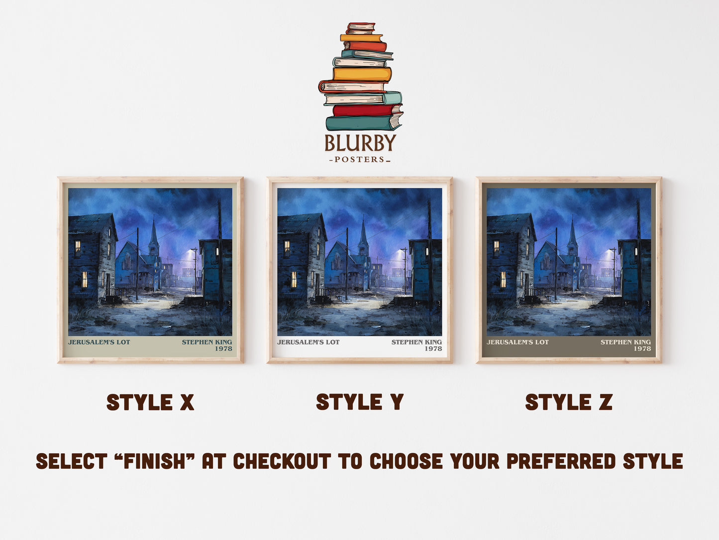 Jerusalem's Lot literary art print colour and style options – Stephen King book art