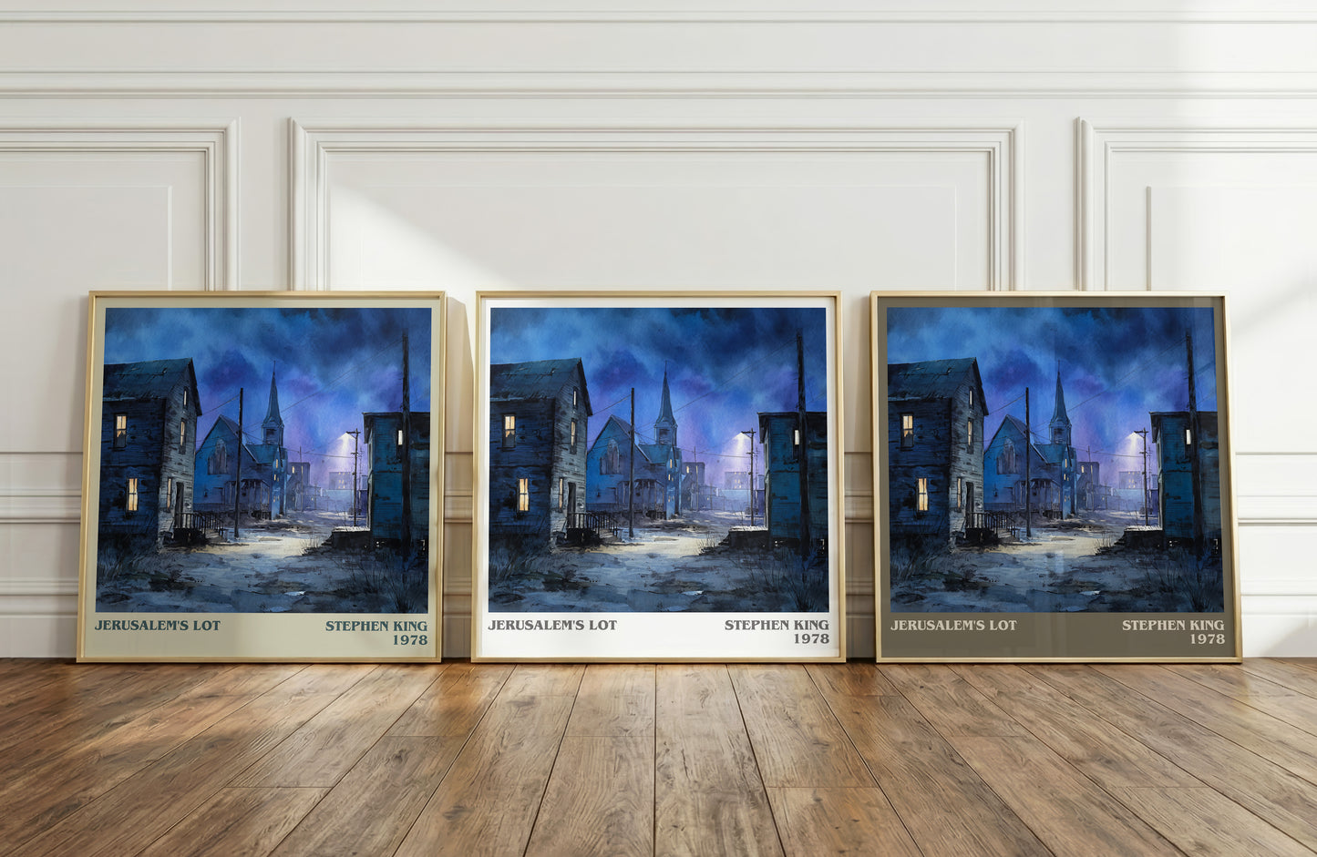 Jerusalem's Lot literary print framed by window – literary home decor
