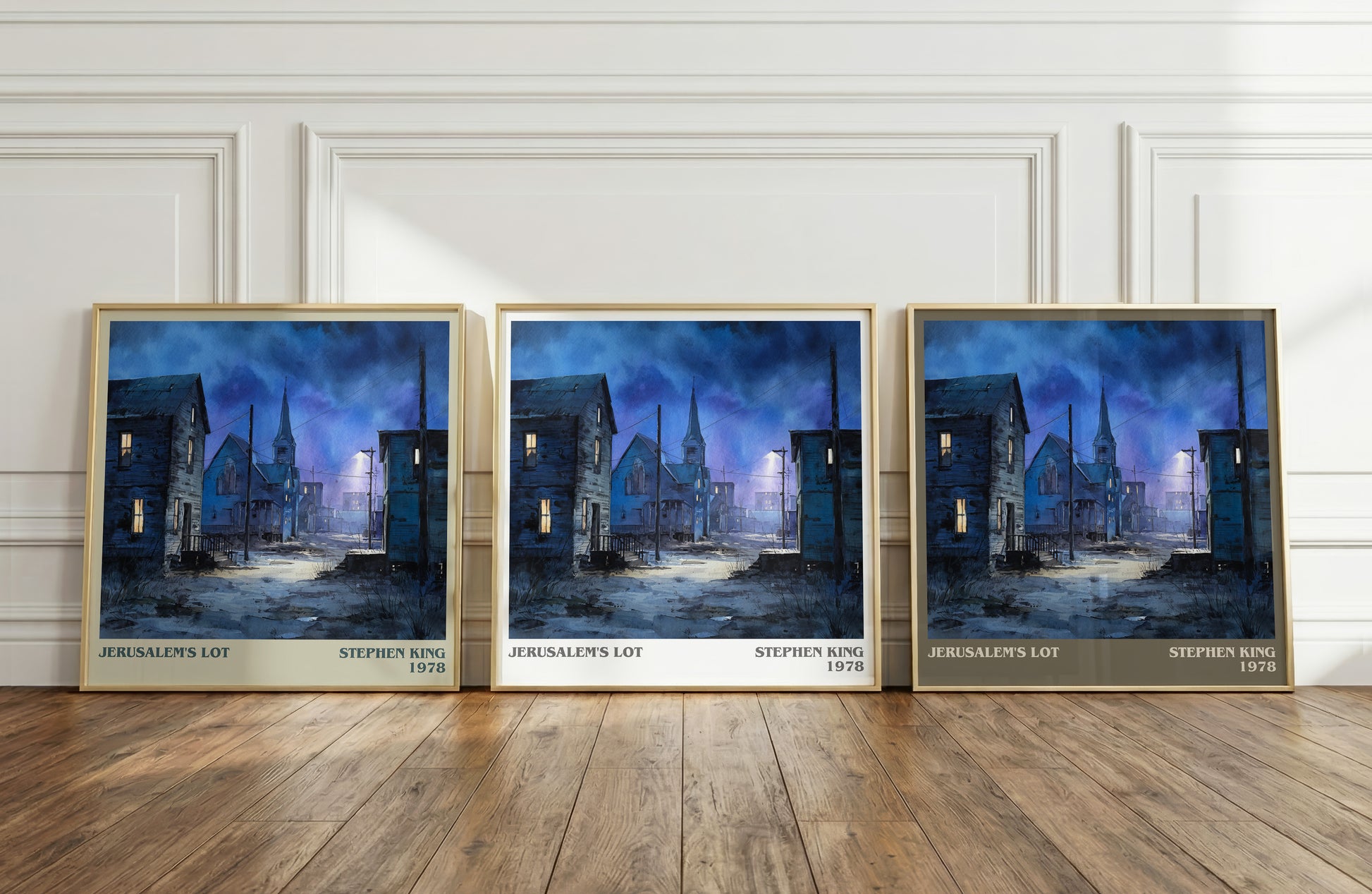 Jerusalem's Lot literary print framed by window – literary home decor