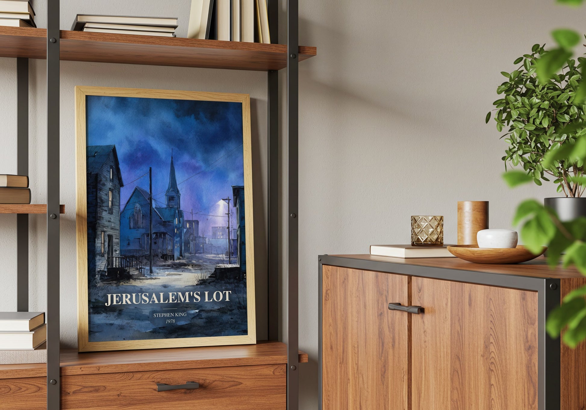 Jerusalem'S Lot book watercolour illustration paper finish options – matte satin gloss
