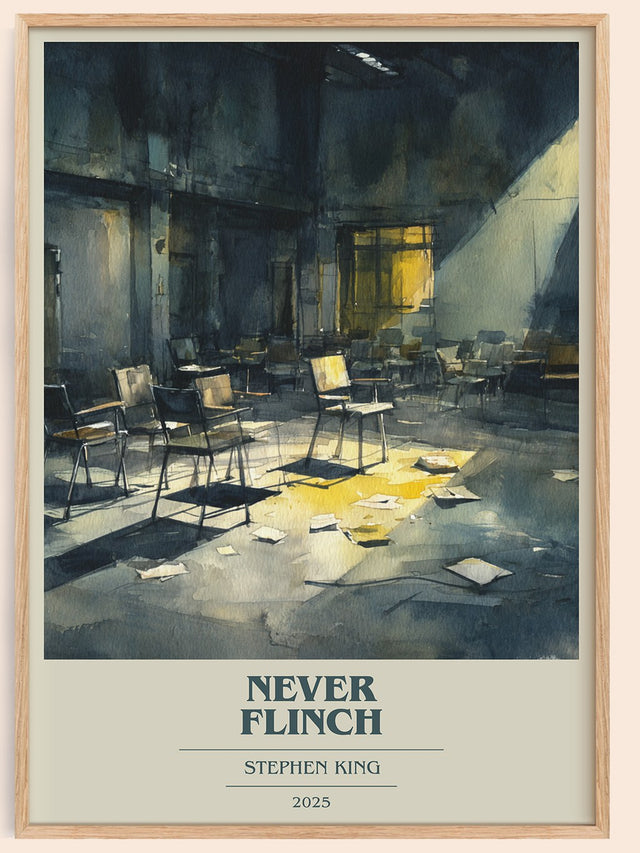 Never Flinch Book Cover Poster by Stephen King