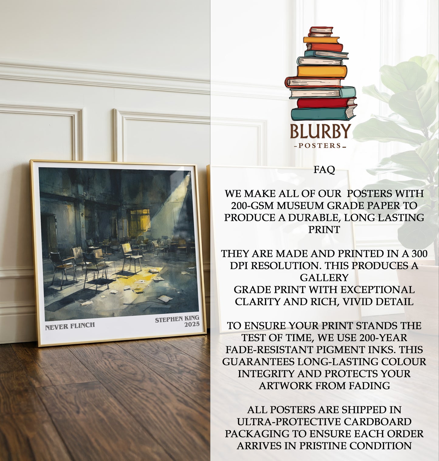 Never Flinch Literary Art Print by Stephen King