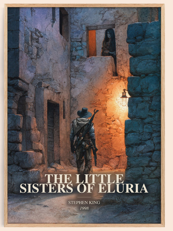 The Little Sisters Of Eluria watercolour book poster by Stephen King – framed literary art print