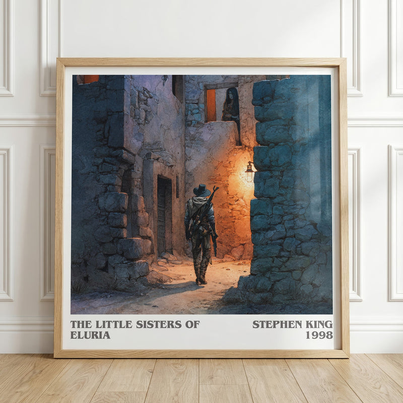 The Little Sisters Of Eluria literary print in frame leaning in hallway – horror wall art