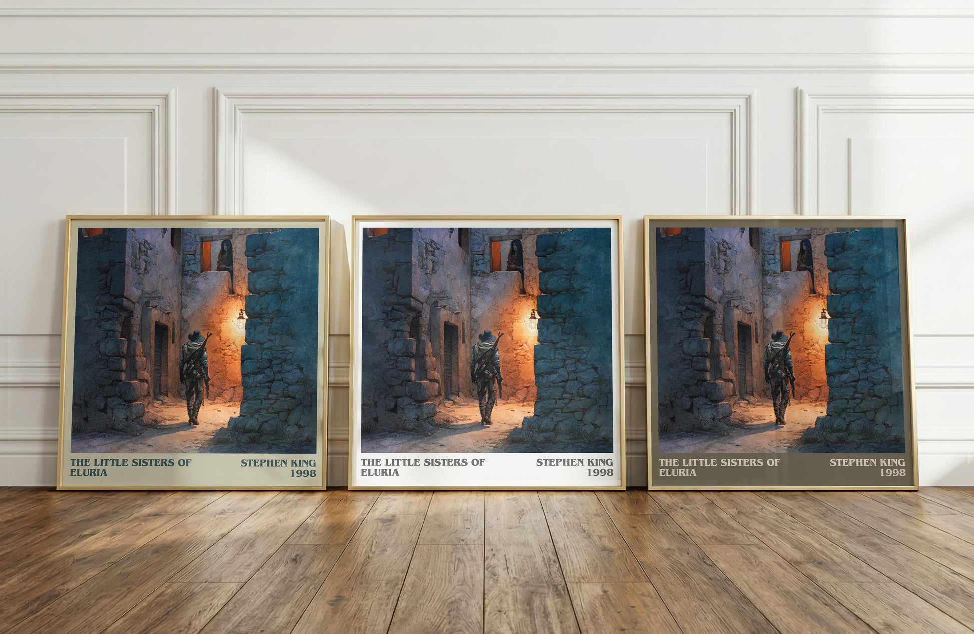The Little Sisters Of Eluria literary print framed by window – literary home decor