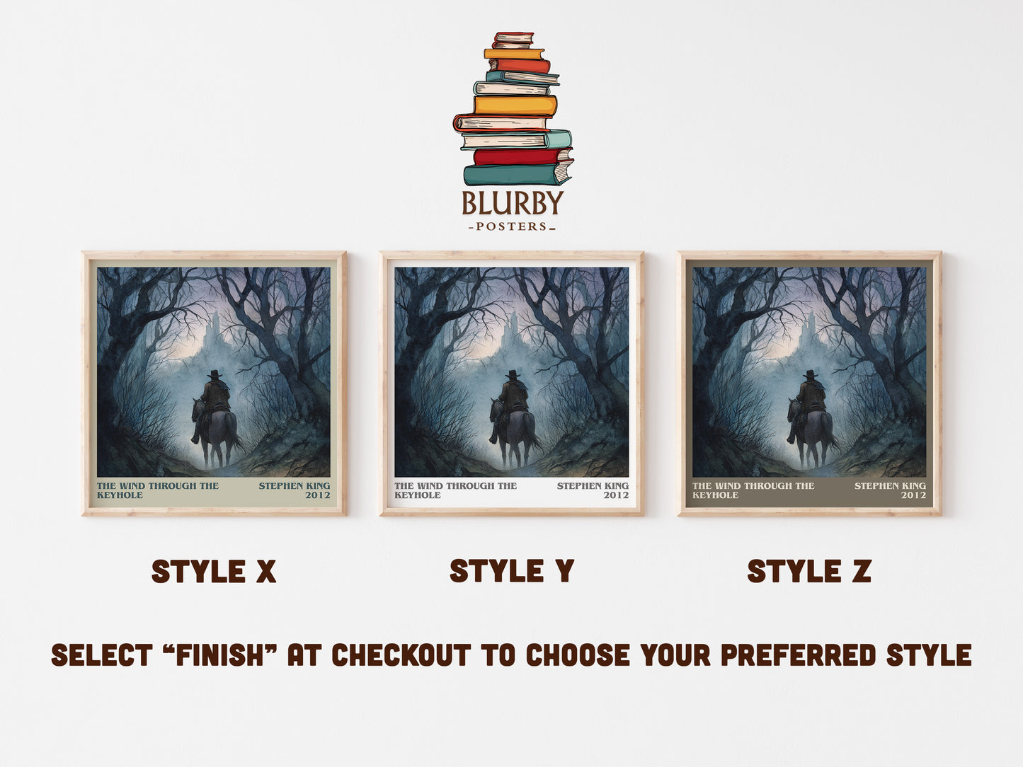 The Wind Through The Keyhole literary art print colour and style options – Stephen King book art