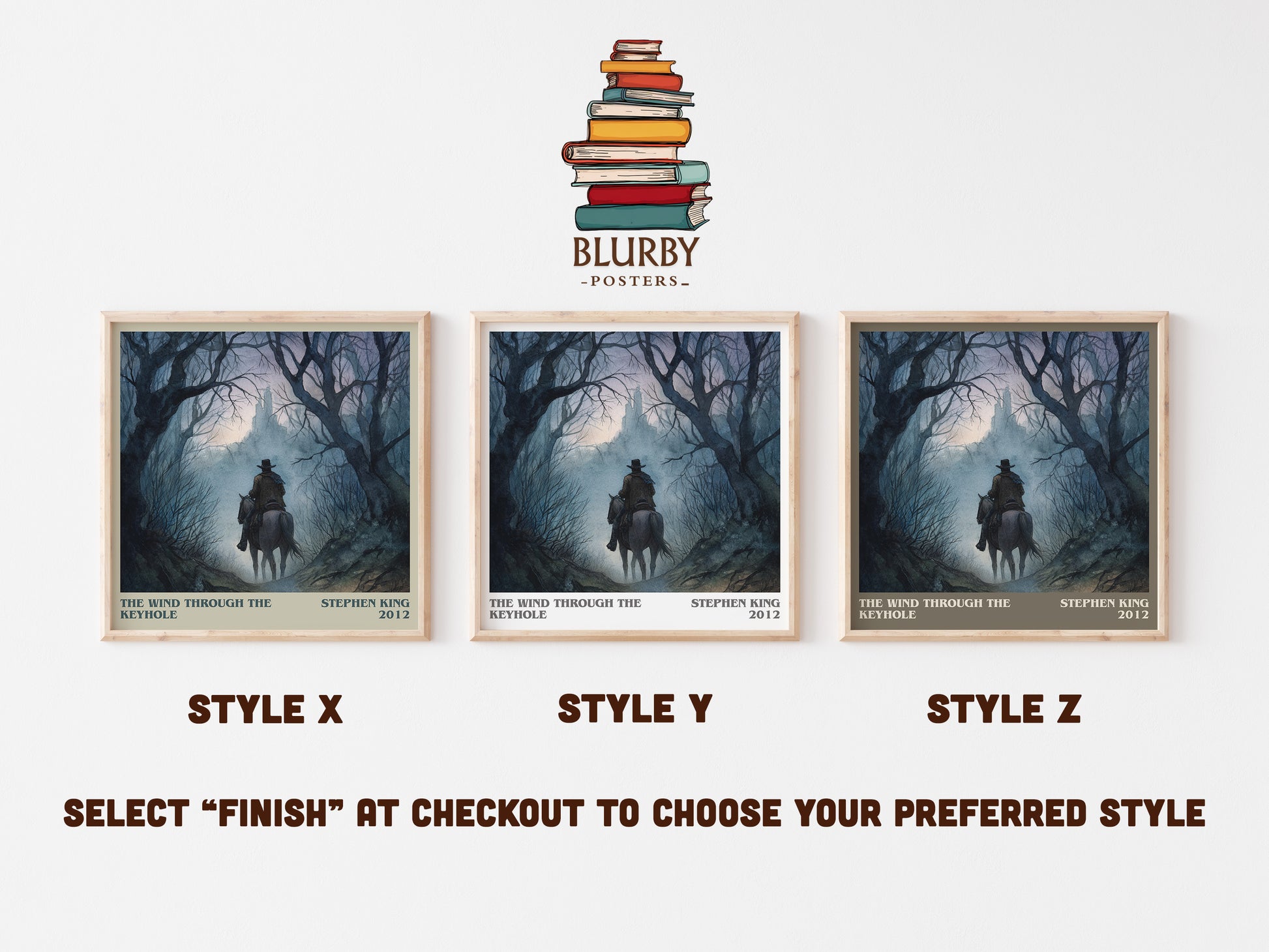 The Wind Through The Keyhole literary art print colour and style options – Stephen King book art