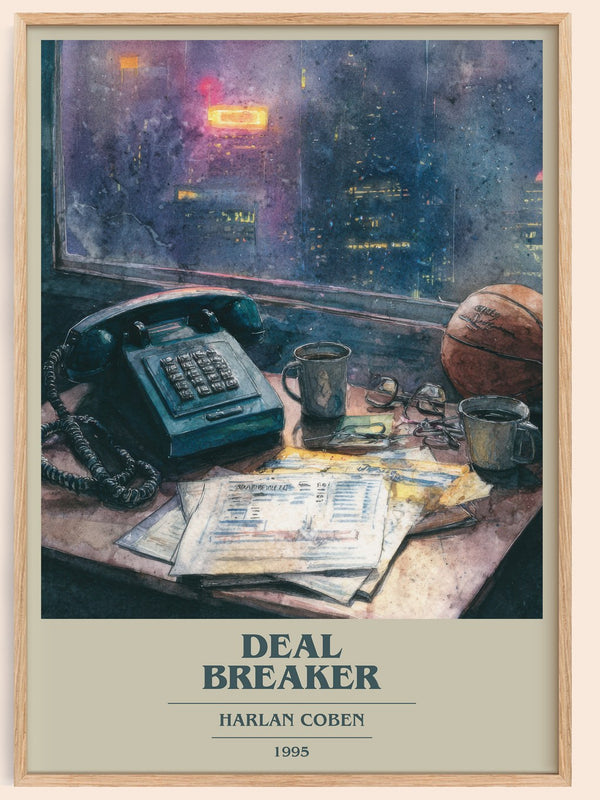 Deal Breaker Book Cover Poster by Harlan Coben – framed poster