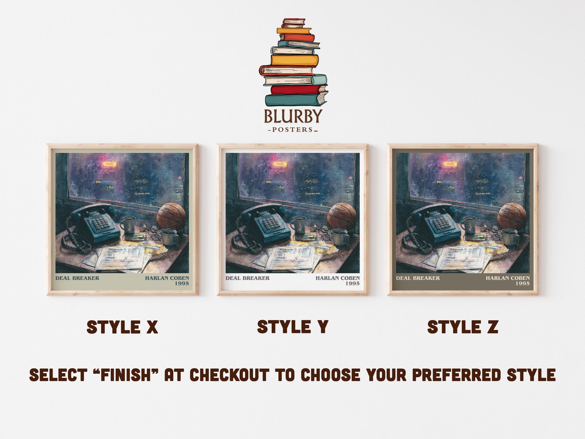 Deal Breaker literary art print colour and style options – Harlan Coben book art