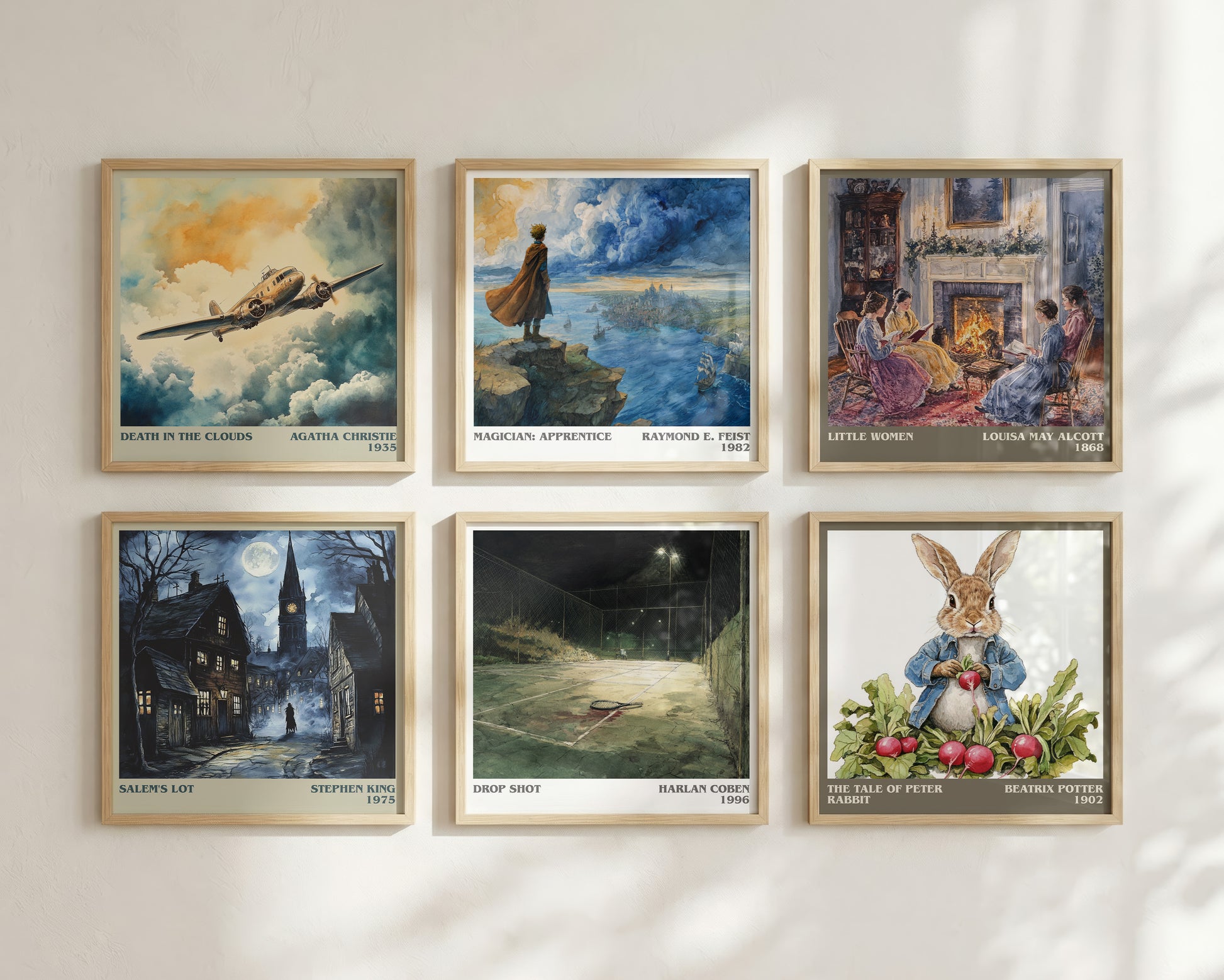 Drop Shot literary book poster framed on wall – mystery wall art