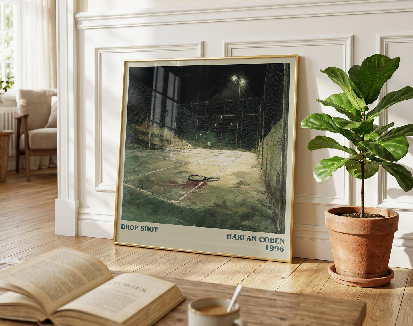 Drop Shot literary poster paired in gallery wall – literary art prints