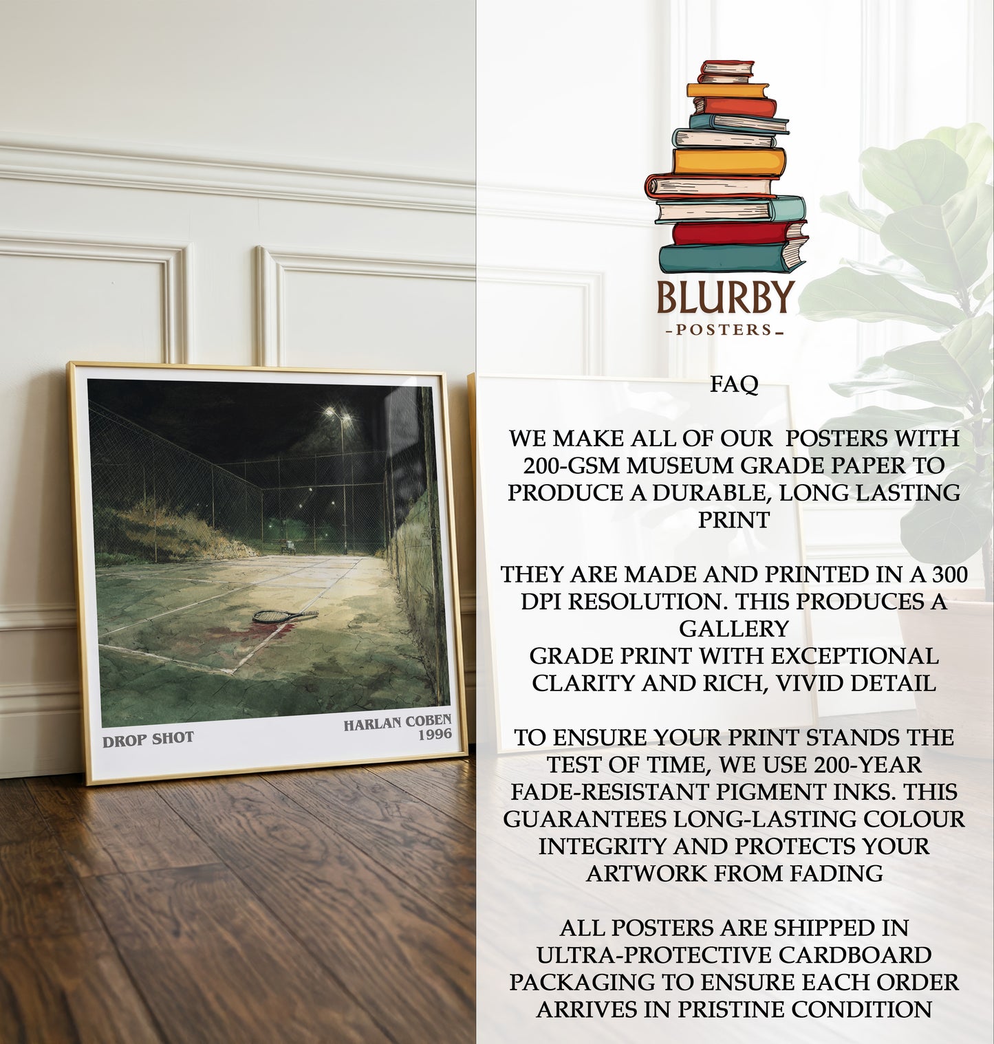 Drop Shot Literary Art Print by Harlan Coben