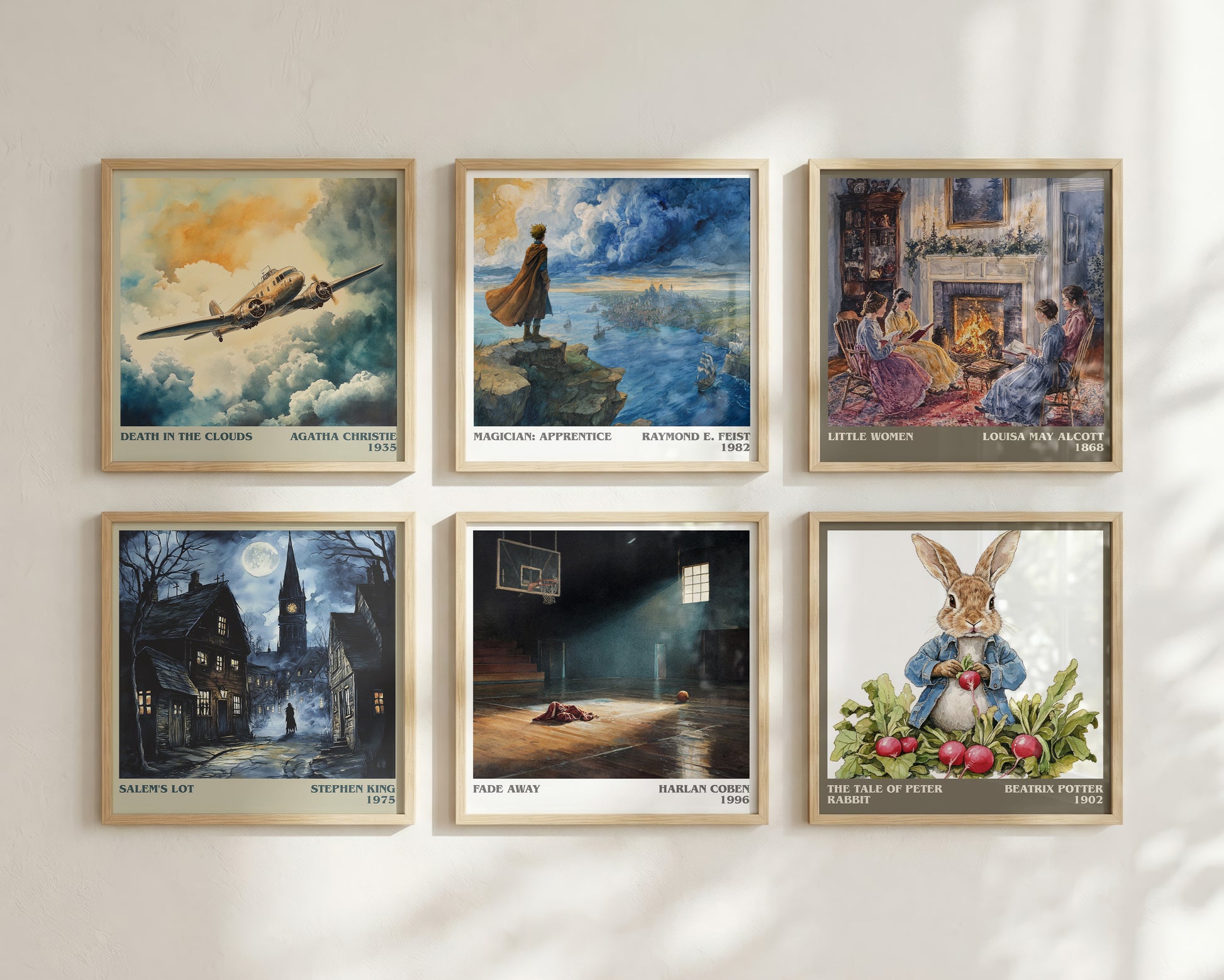 Fade Away literary book poster framed on wall – mystery wall art