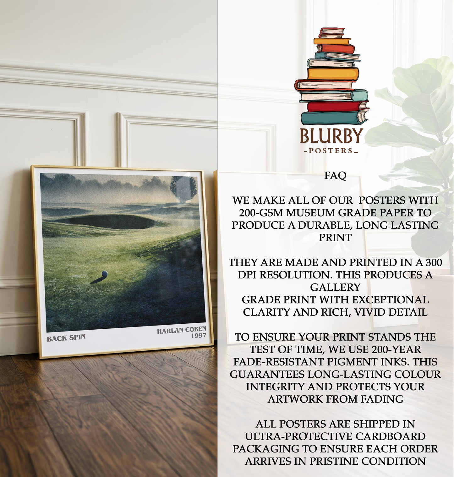 Back Spin Literary Art Print by Harlan Coben