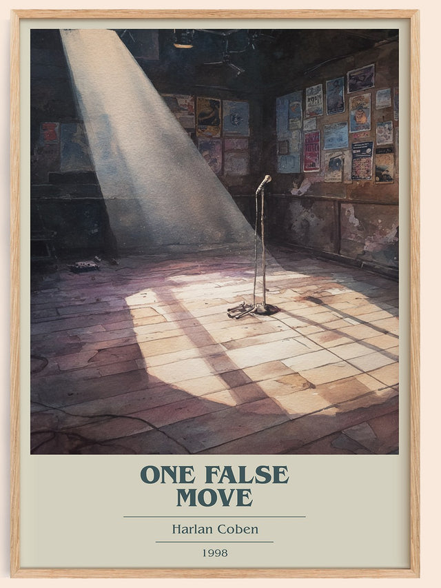 One False Move Book Cover Poster by Harlan Coben