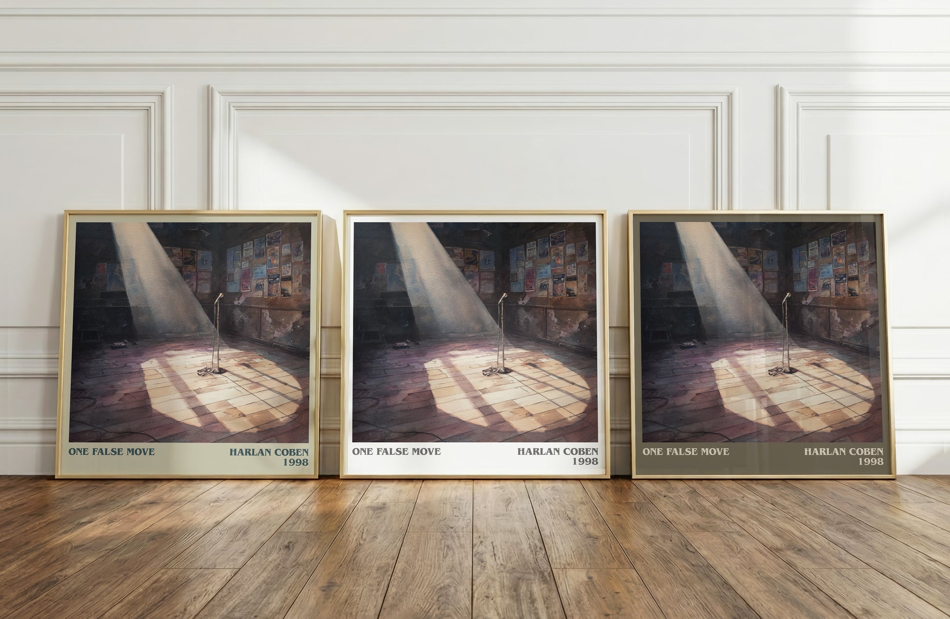 One False Move literary print framed by window – literary home decor