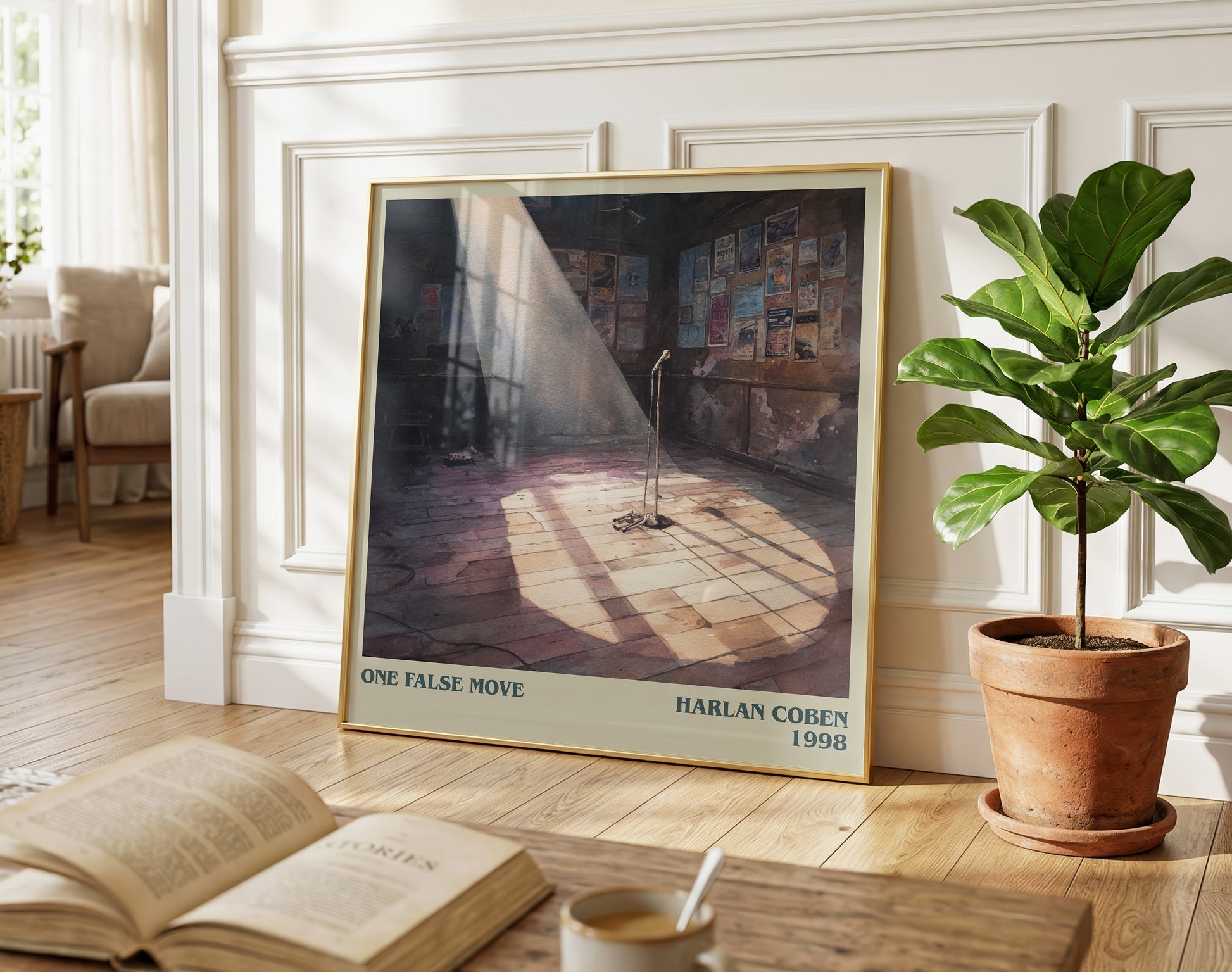 One False Move literary poster paired in gallery wall – literary art prints